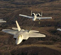 F22 Raptor and A10 Warthog